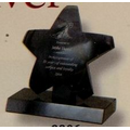 Black Marble Star Award w/ Rectangle Base (6"x5")